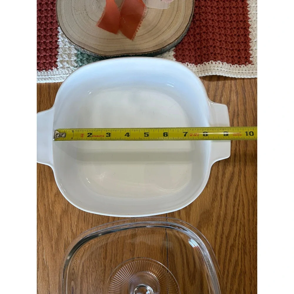 Corning Ware English Ivy A-2-B 2L‎ Casserole Dish with Lid White Green Vintage